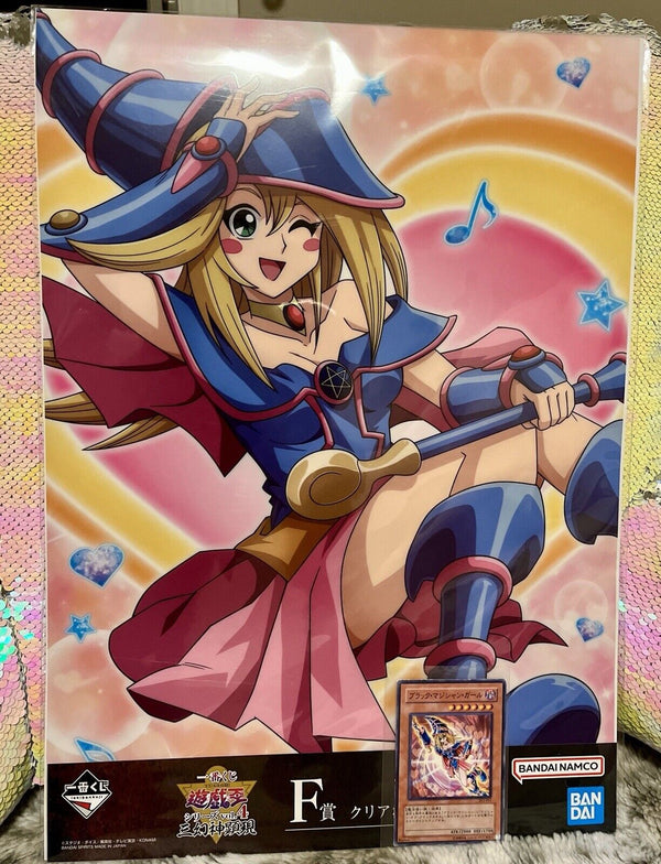 Ichiban Kuji F, H Prize Yu-Gi-Oh! Dark Magician Girl Poster With Vintage Card🔥
