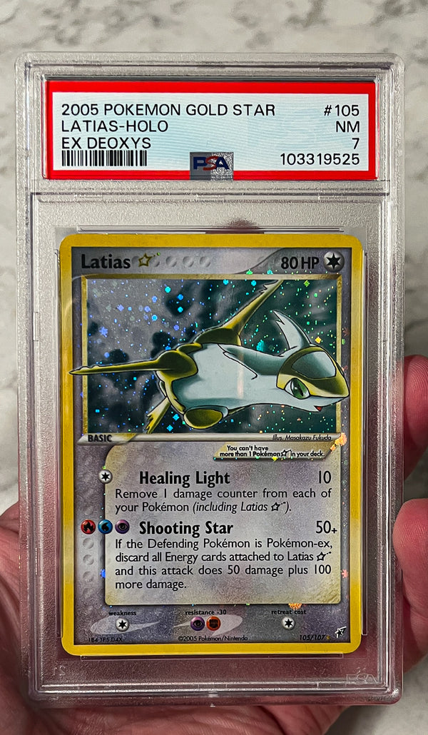 Latias Gold Star 105/107 PSA 7 Near Mint Ex Deoxys New Cert