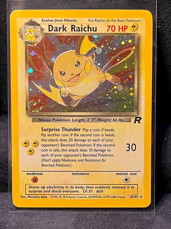 Pokemon Cards - Dark Raichu 83/82 - Team Rocket Set Unlimited Holo NM
