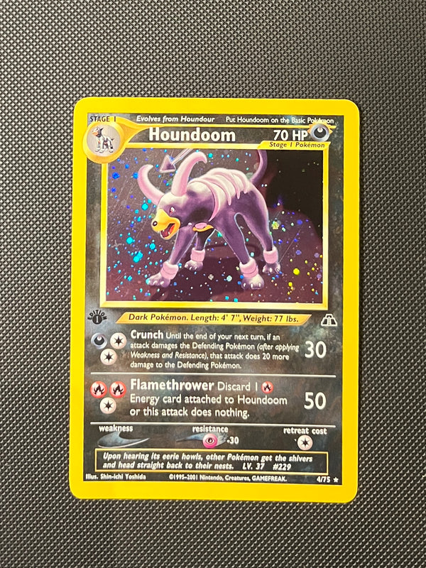 1st Edition Houndoom Neo Discovery 4/75 Holo Rare Vintage WoTC Pokemon