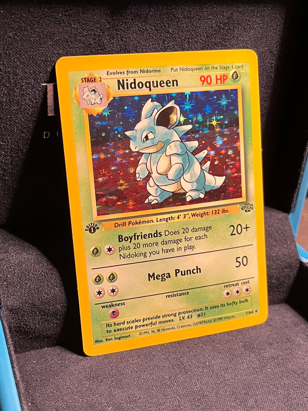 Nidoqueen Holo 7/64 Jungle 1999 Pokemon 1st Edition  Near Mint-LP