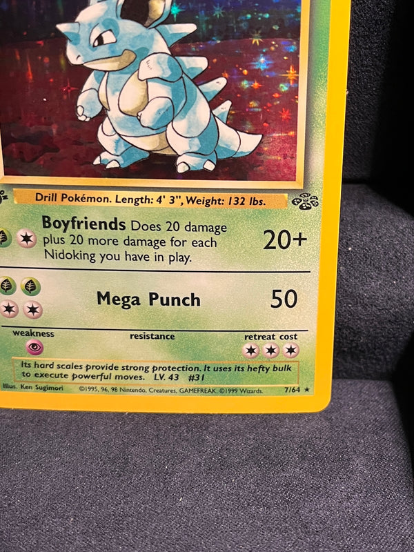 Nidoqueen Holo 7/64 Jungle 1999 Pokemon 1st Edition  Near Mint-LP