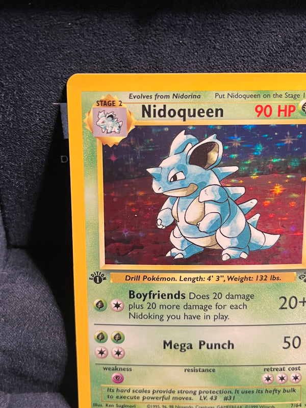 Nidoqueen Holo 7/64 Jungle 1999 Pokemon 1st Edition  Near Mint-LP