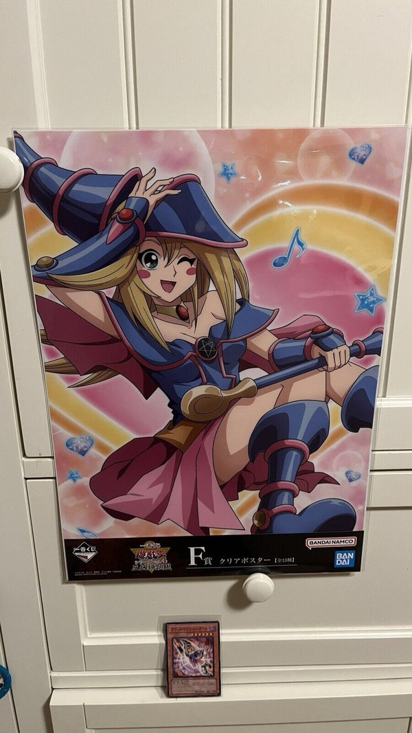 Ichiban Kuji F, H Prize Yu-Gi-Oh! Dark Magician Girl Poster With Vintage Card🔥