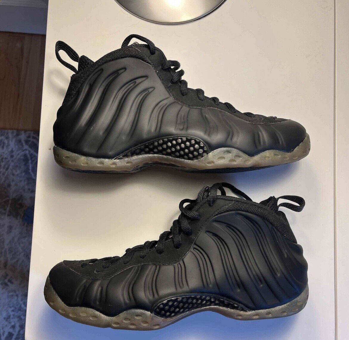 Size 10.5 - Nike Air Foamposite One Stealth Clean With Replacement Box  MINT