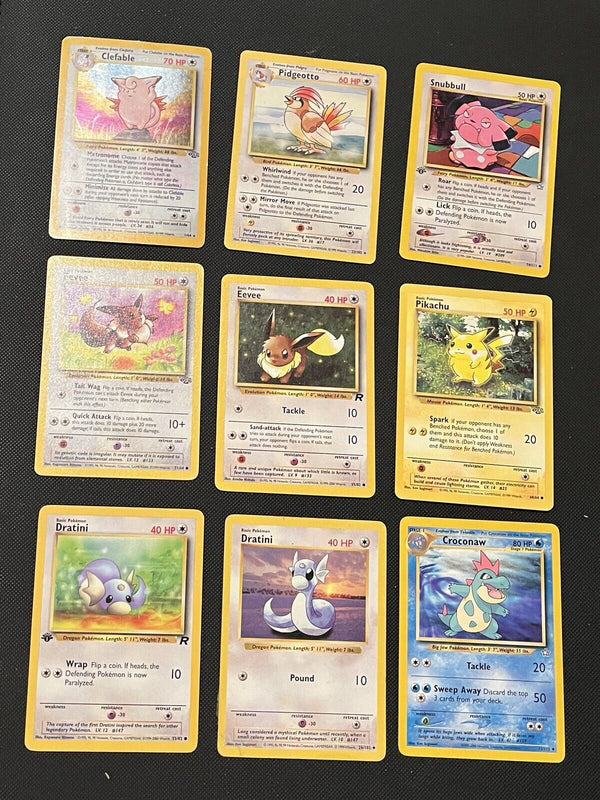 Pokemon Bulk Wotc Card Vintage Card Collection Lot NM-MP, Rare, 1st Ed, Holo
