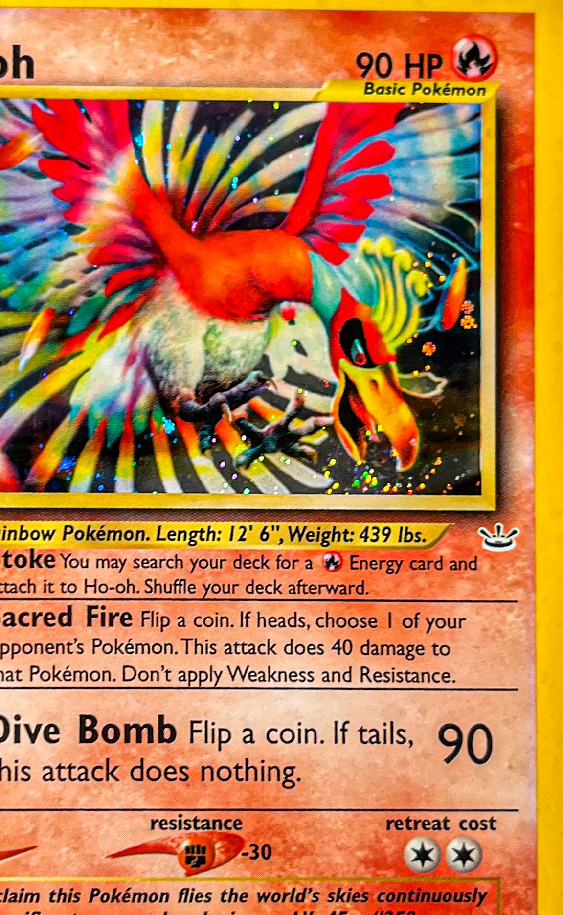 Pokémon Ho-oh Neo Revelation 7/64 Unlimited Holo Rare CGC 8.5 NM/MINT+ SWIRL