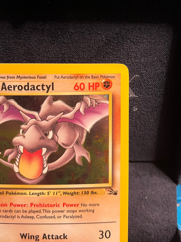 Aerodactyl 1/62 Pokemon Card - Holo Rare - 1st Edition  - Fossil 1999 WoTC