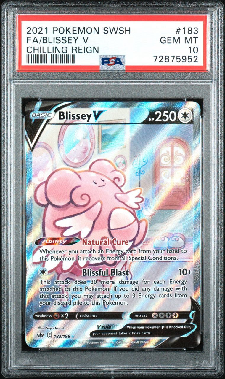 PSA 10 Blissey V Alternate Art #183/198 Chilling Reign Pokemon English