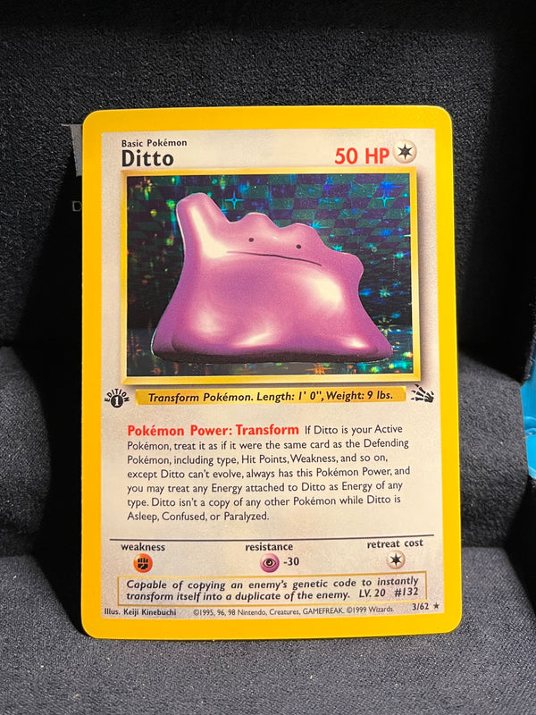 Ditto 3/62 1st Edition Fossil Holo WOTC Rare