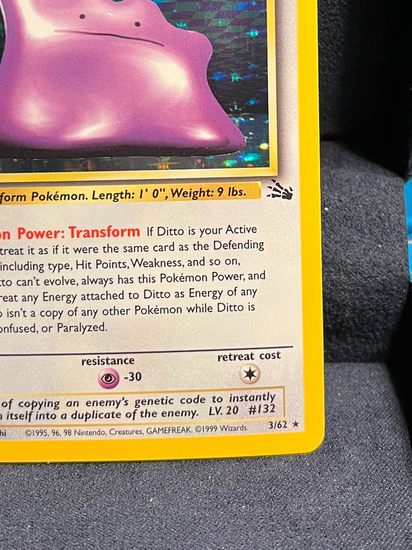 Ditto 3/62 1st Edition Fossil Holo WOTC Rare