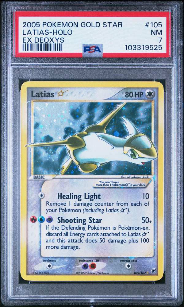 Latias Gold Star 105/107 PSA 7 Near Mint Ex Deoxys New Cert